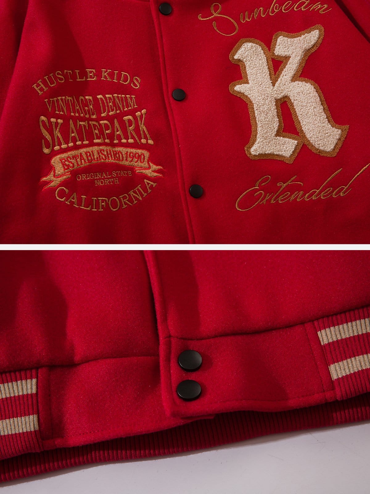 Baseball Embroidery Patchwork PU Jacket