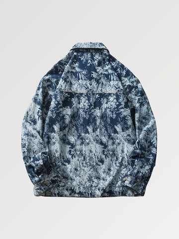 Chaqueta vaquera azul con estampado floral 'TD711'