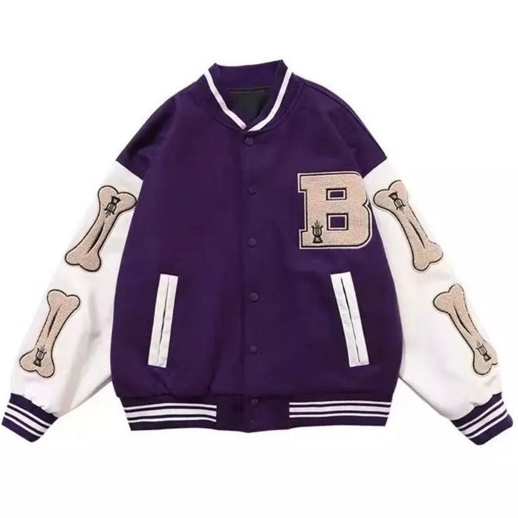 Skeleton Sleeve Varsity Jacket