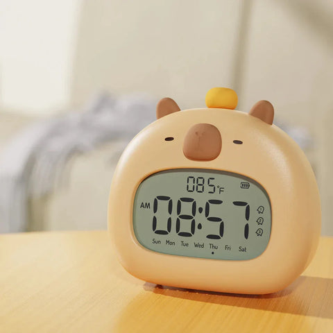 Capybara Bedside LED Digital Alarm Clock