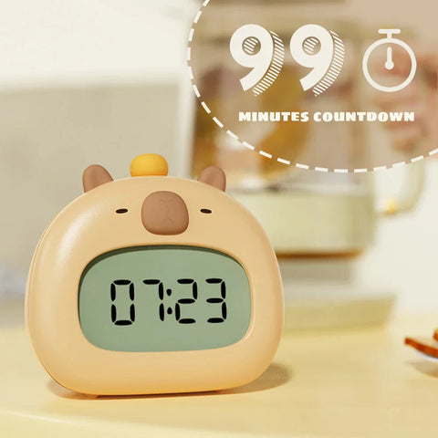 Capybara Bedside LED Digital Alarm Clock