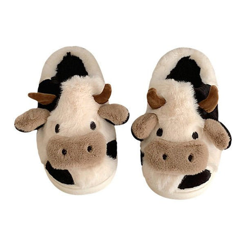 Cartoon Cow Cotton Slippers