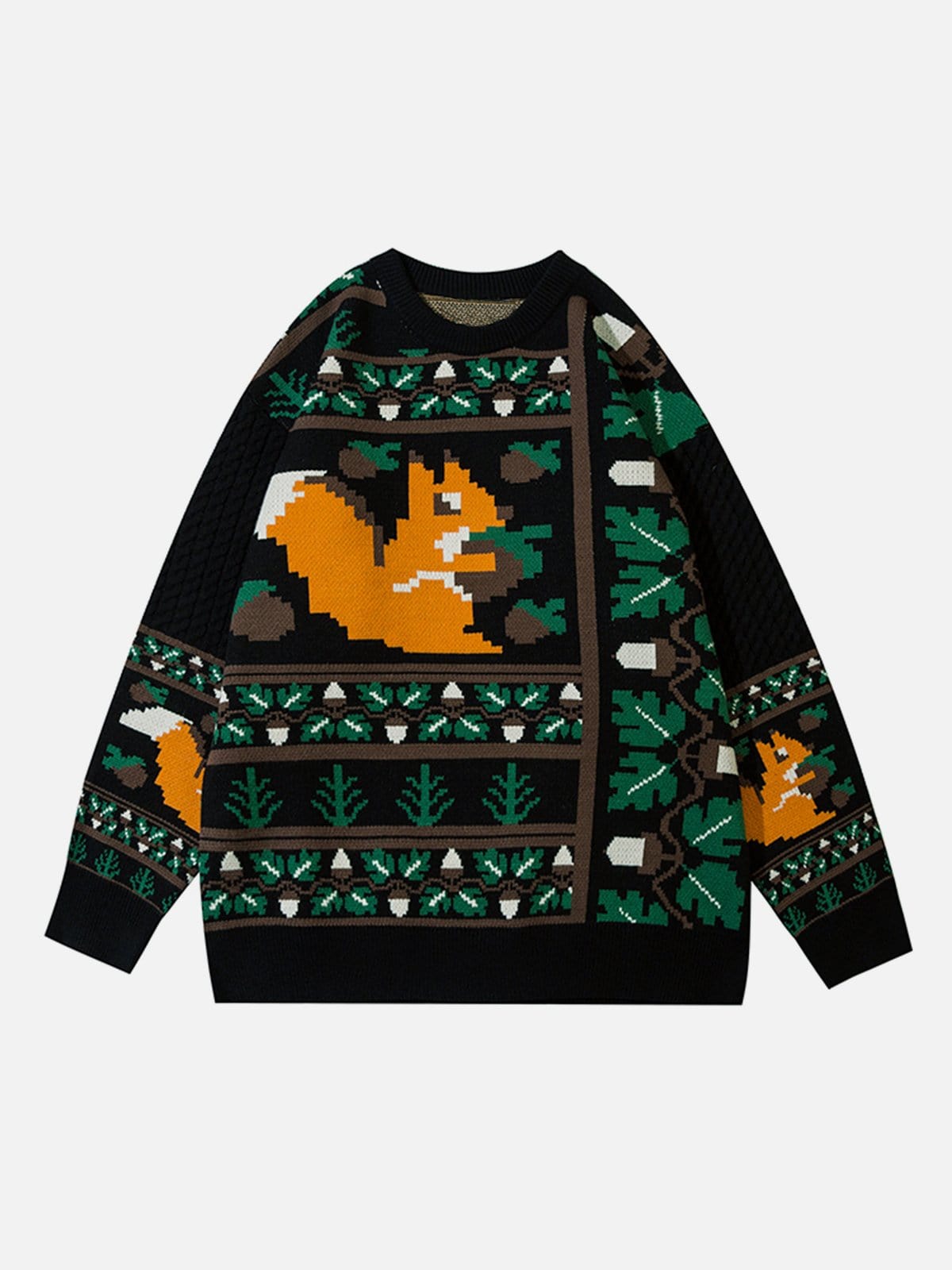 Cartoon Squirrel Knit Sweater