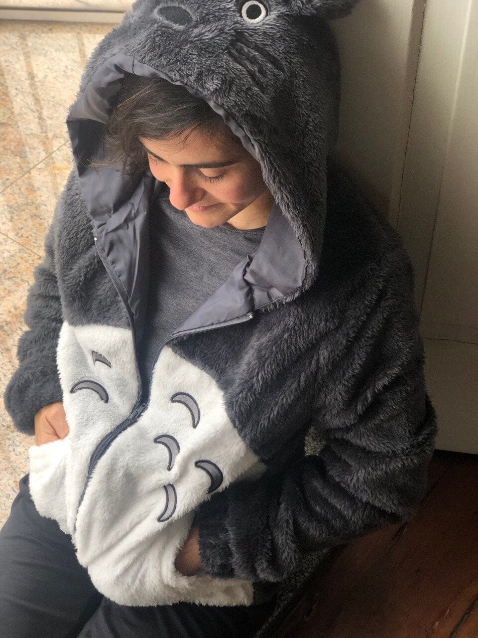 Abrigo peludo kawaii