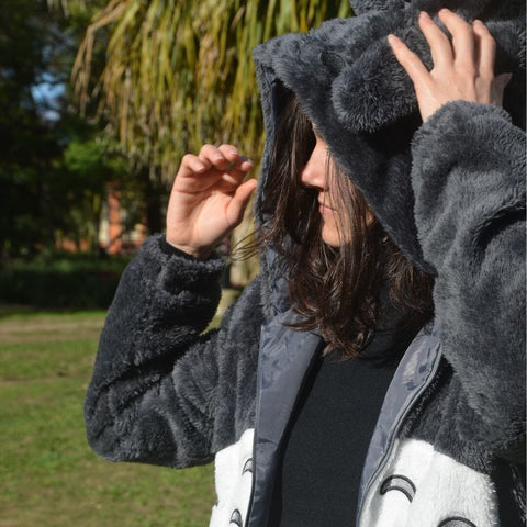 Abrigo peludo kawaii