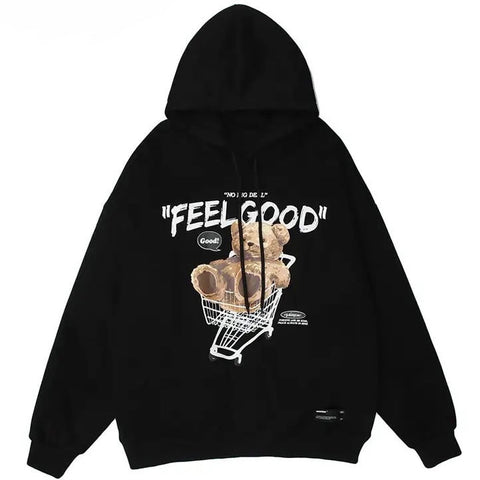 Sudadera con capucha de oso “FEEL GOOD”