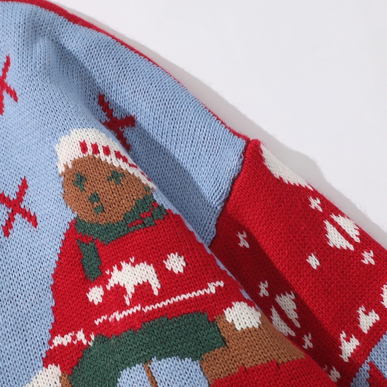 Christmas Bear Patchwork Knit Sweater