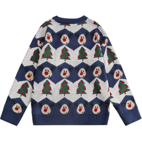 Christmas Tree Pattern Knit Sweater