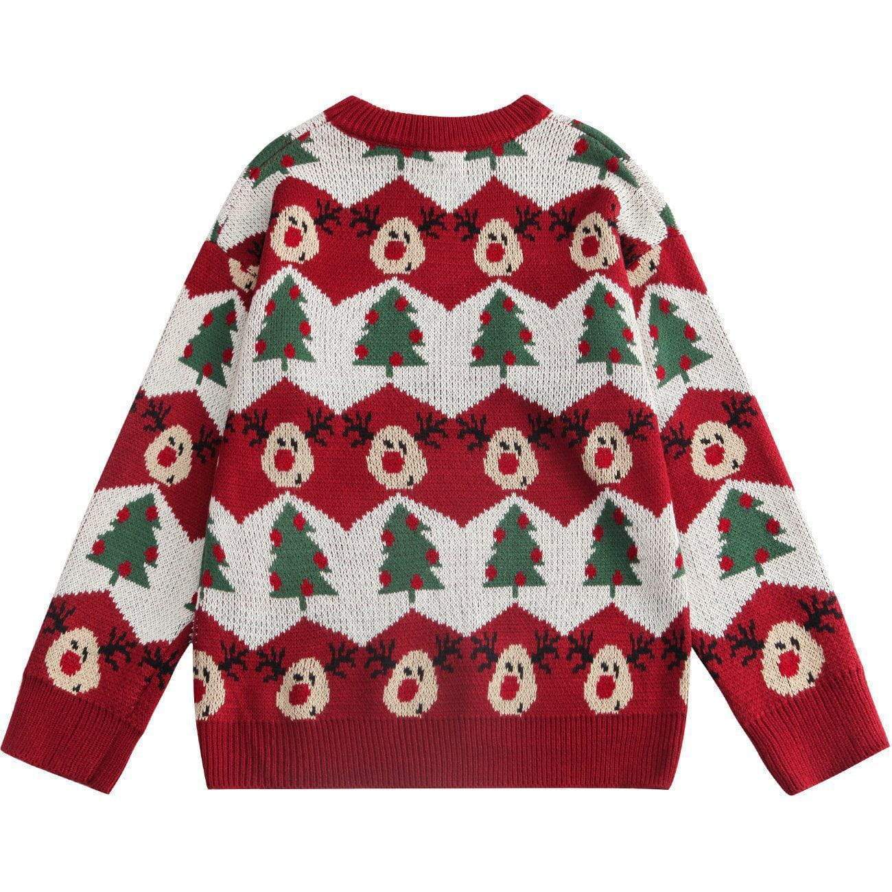 Christmas Tree Pattern Knit Sweater