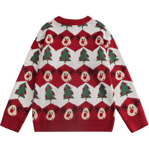 Christmas Tree Pattern Knit Sweater