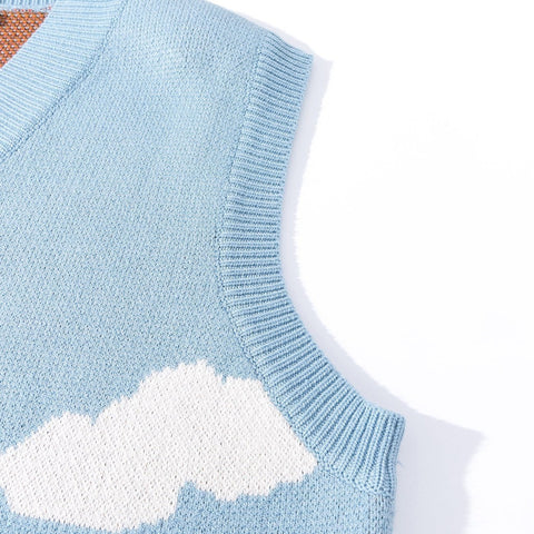 Cloud Giraffe Knit Vest