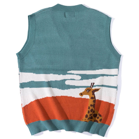 Cloud Giraffe Knit Vest