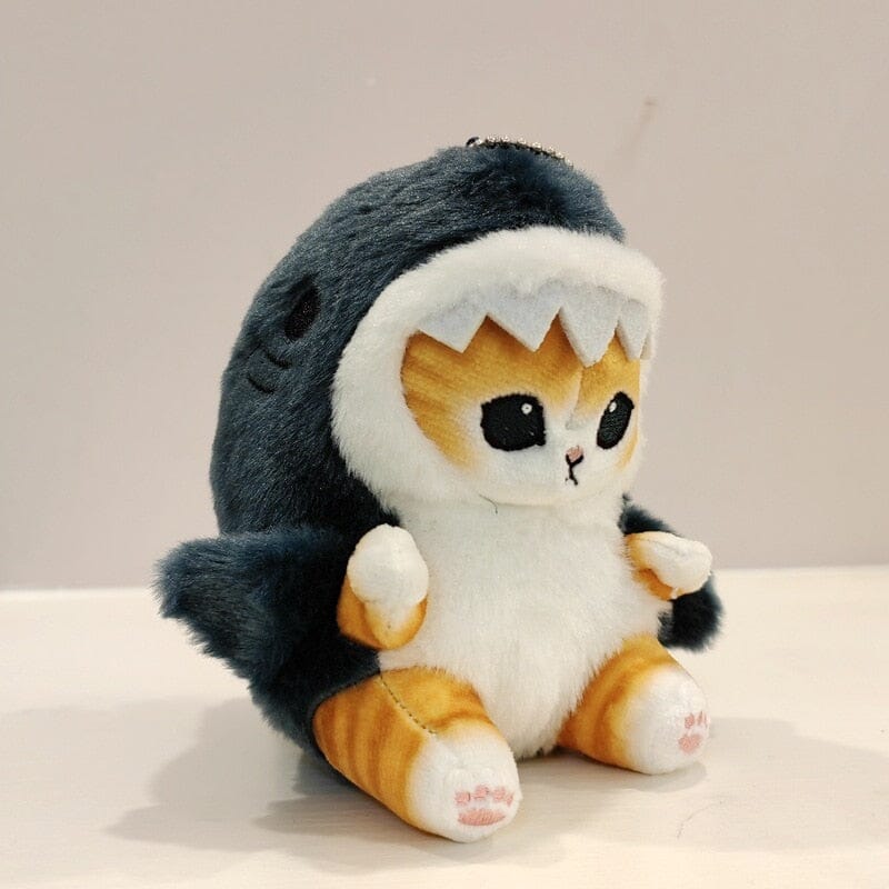 Cute Plush Shark Cat and Breaded Shrimp Cat