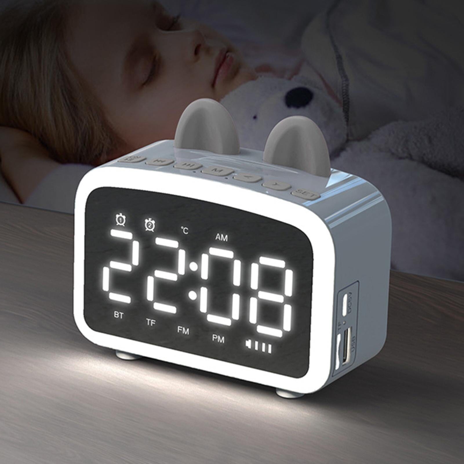 Kawaii Wireless Alarm Clock with Ears