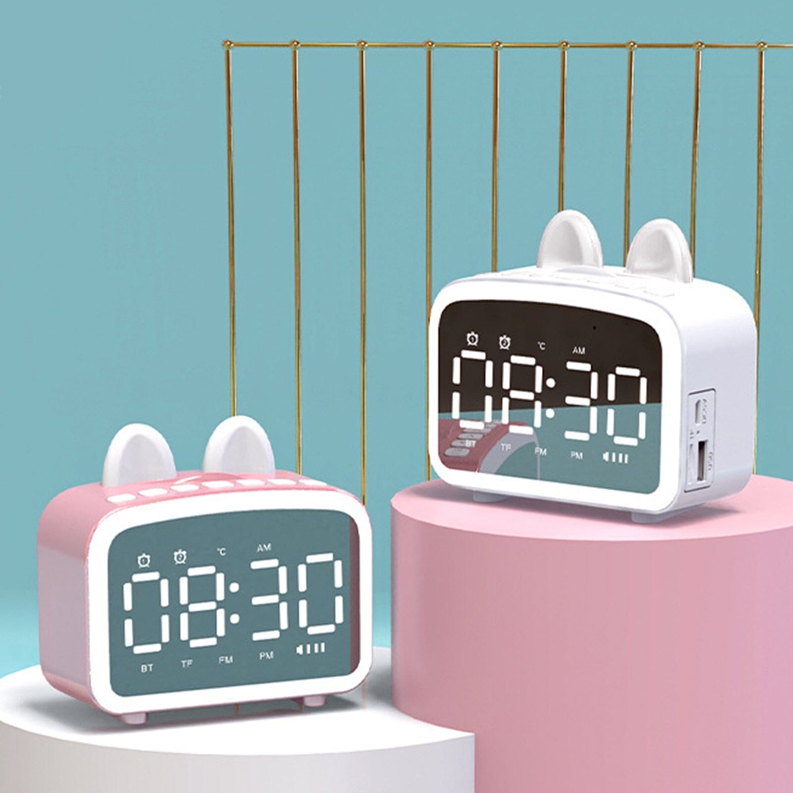Kawaii Wireless Alarm Clock with Ears
