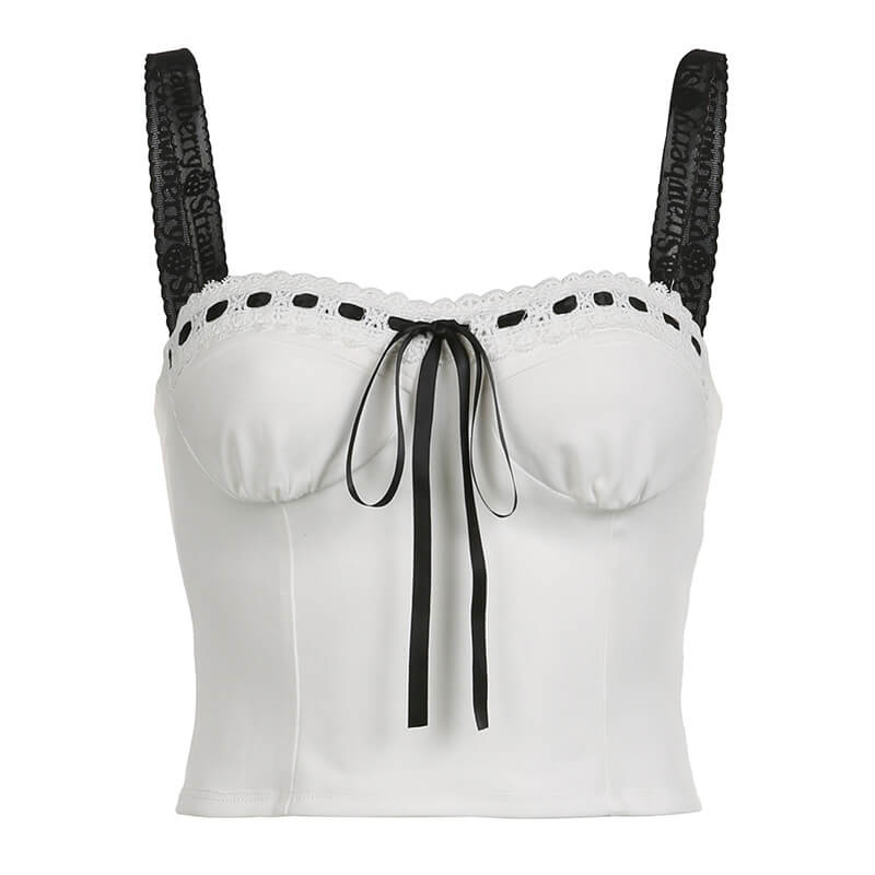 Elegantes Camisole mit schwarzem Band