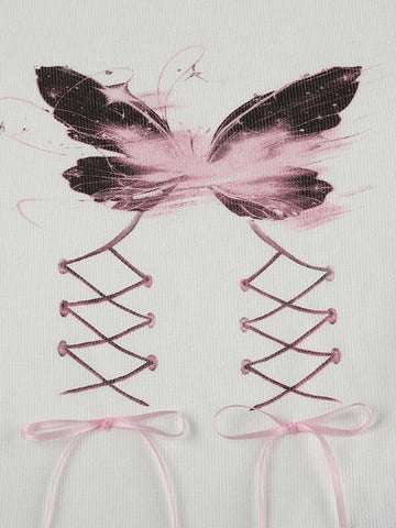 Butterfly ribbon bow top