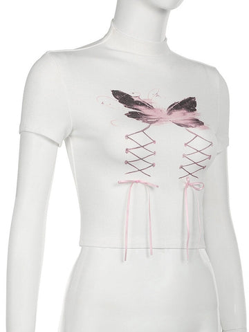 Butterfly ribbon bow top