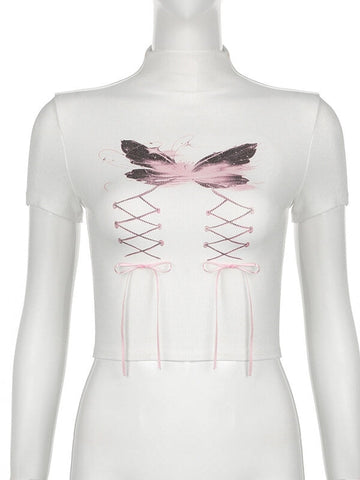 Butterfly ribbon bow top