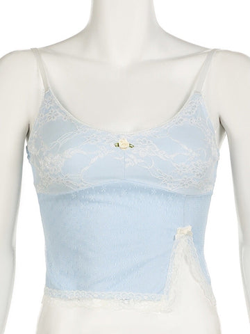 Sommer-Camisole mit Blumenspitze