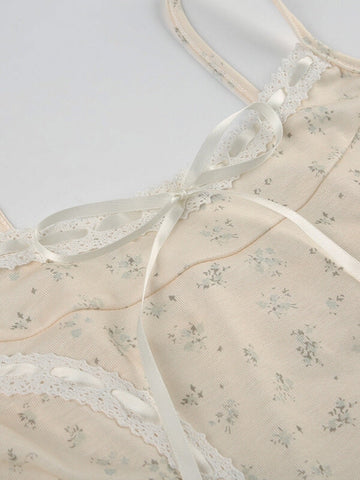 Top de tirantes vintage con estampado floral