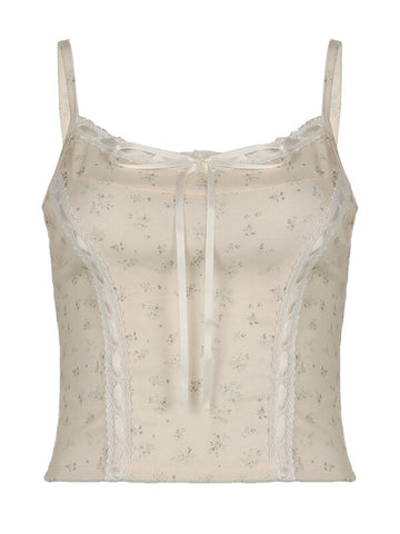 Top de tirantes vintage con estampado floral