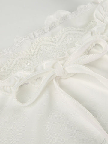 Lorraine soft lace puff top