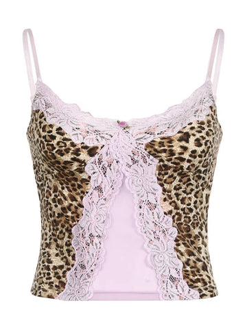 Camisola de encaje de leopardo Nevaeh
