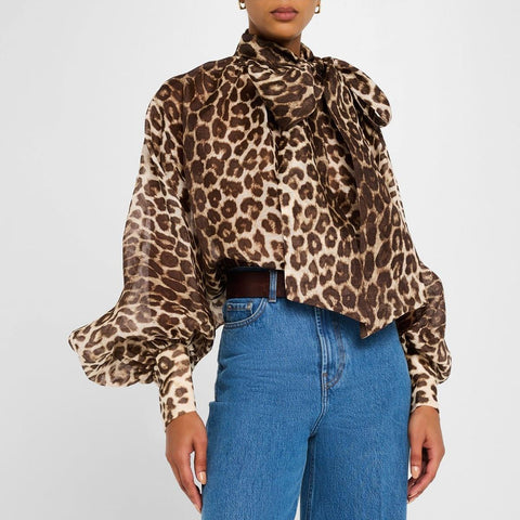 Leopard Print Long Sleeve Shirt