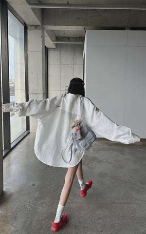 Deconstructed Cut Long Sleeve Shirt