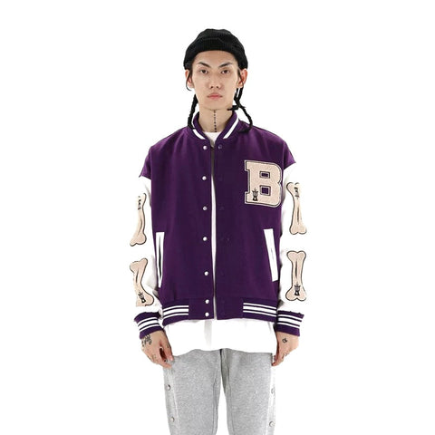 Skeleton Sleeve Varsity Jacket