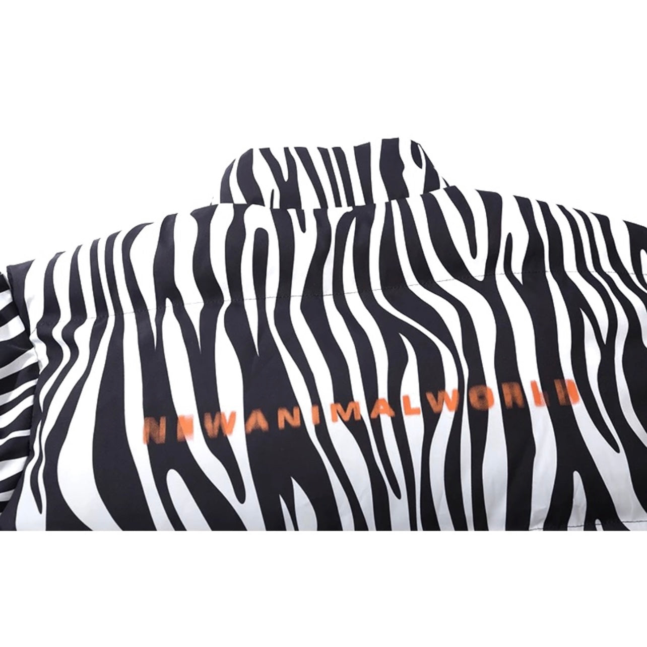 Zebra Pattern Puffer Jacket