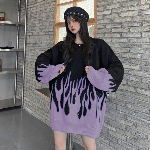 Purple Flame Sweatshirt
