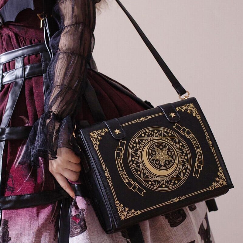 Dark Kawaii Moon Magic Book Bag