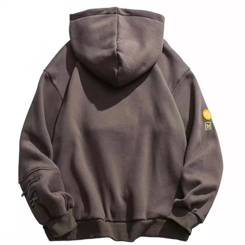 Sudadera con capucha y emoji con cremallera 