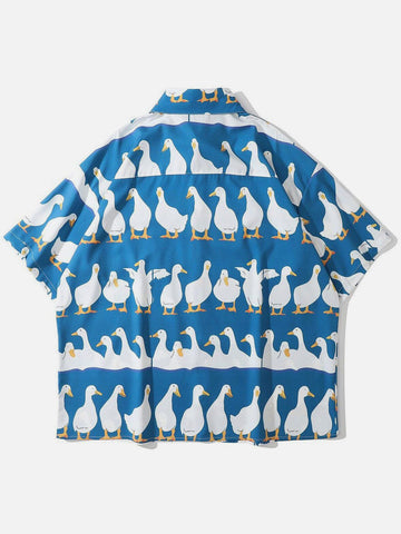 Duck Print Short-sleeved Shirt