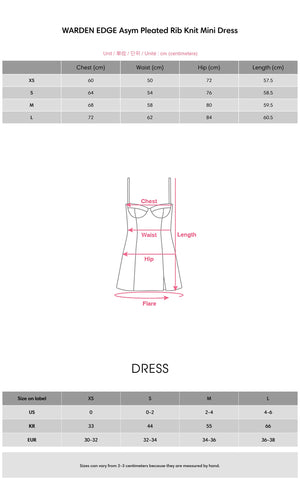 Asym Pleated Rib Knit Mini Dress