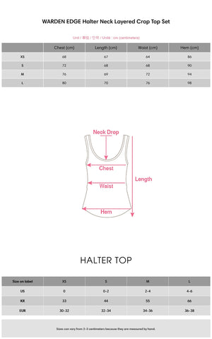Halter Neck Layered Crop Top Set
