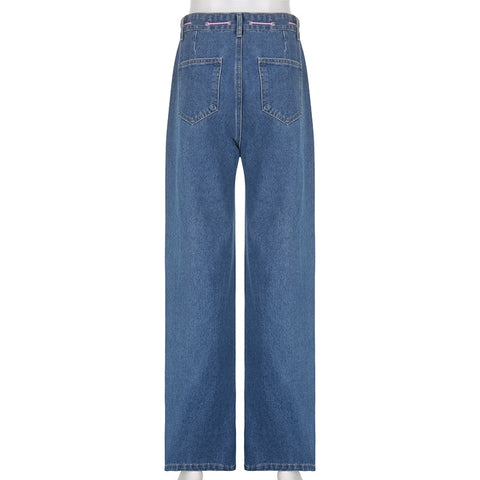 Y2K Indie Girl Herz Baggy Jeans