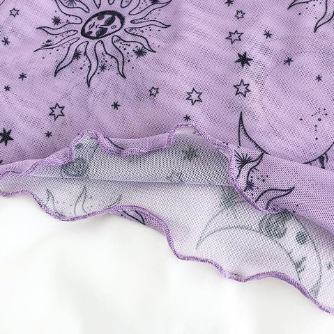 Celestial Mesh Crop Top