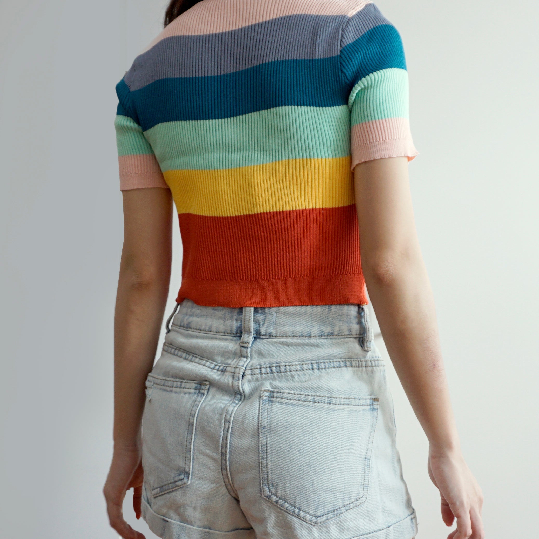 Rainbow Mock Neck Shirt