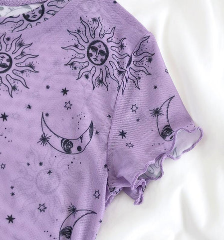 Celestial Mesh Crop Top