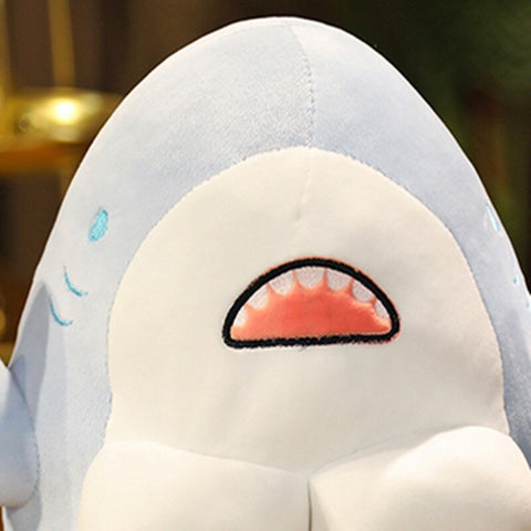 Funny Plush Bodybuilder Shark with Six-Pack