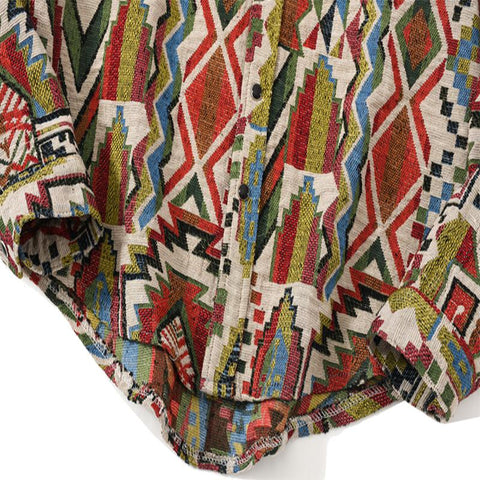 Camisa geométrica de manga larga