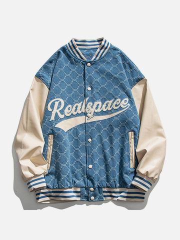 Grid Letter Varsity Jacket