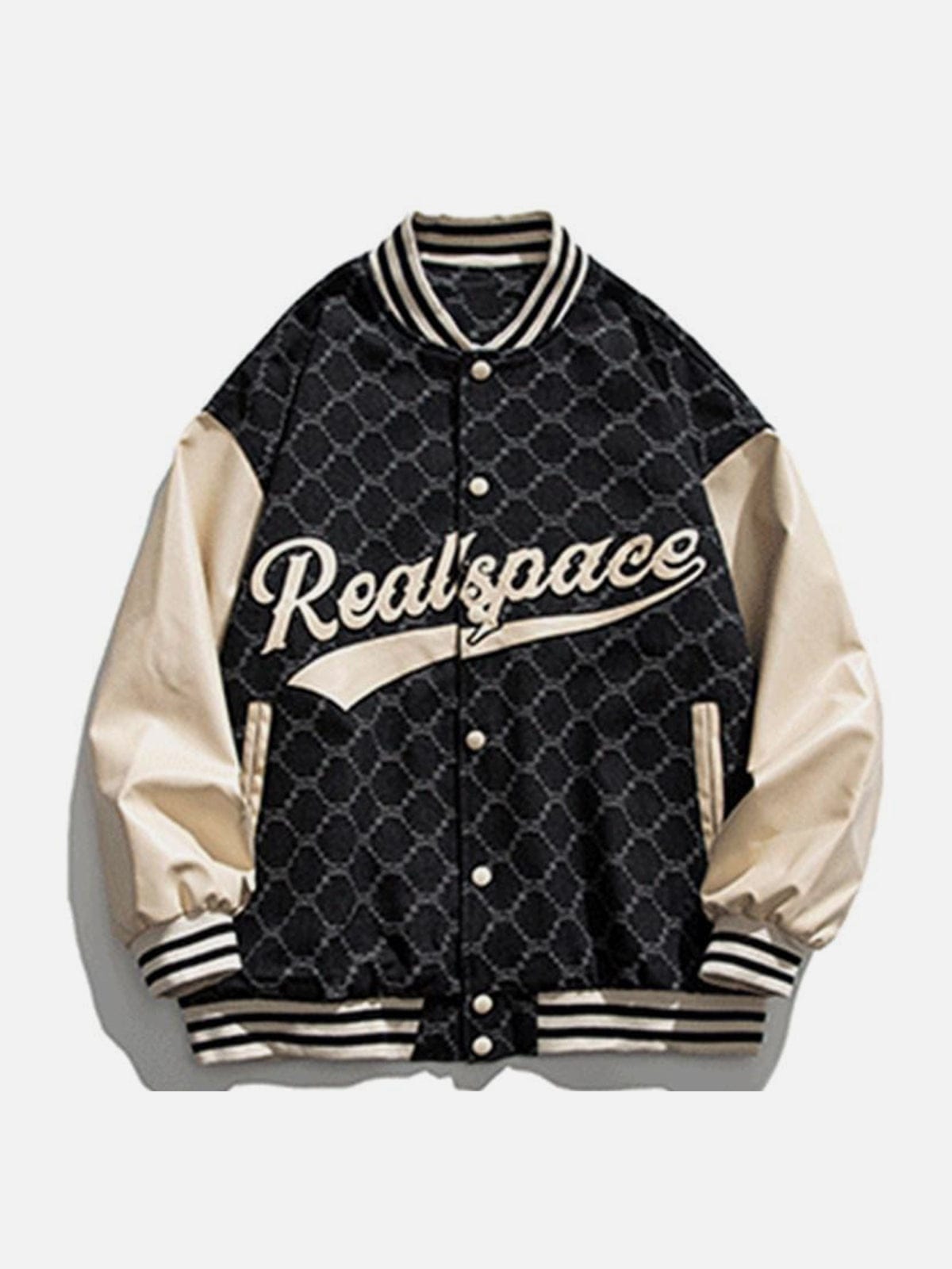 Grid Letter Varsity Jacket