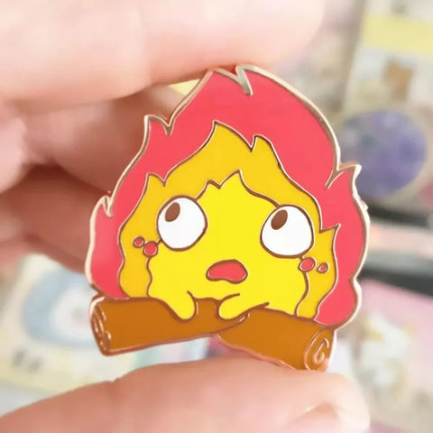 Calcifer Enamel Pin