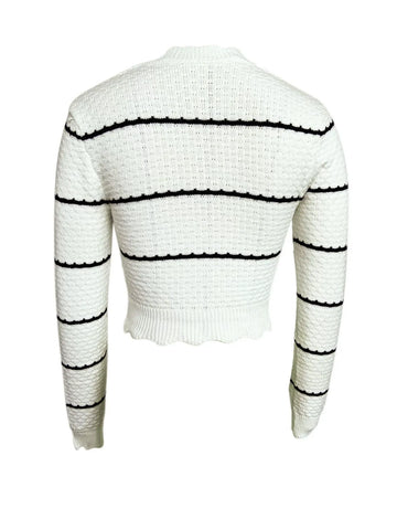 Striped Long-Sleeved Woolen Top