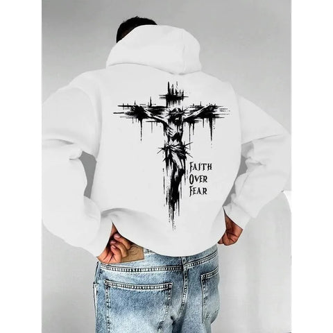 Cross-Shaped Hooded Sweatshirt