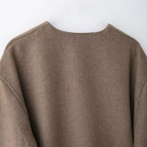 V-Neck With A Belt Soft Coat